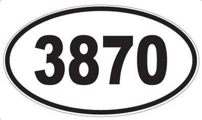 3870 - Oval Sticker