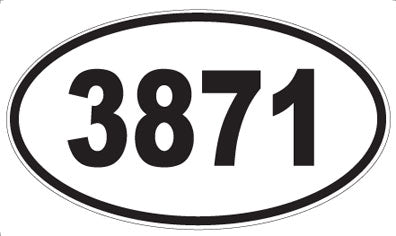 3871 - Oval Sticker