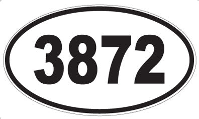 3872 - Oval Sticker
