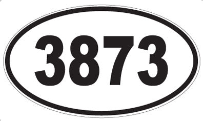 3873 - Oval Sticker