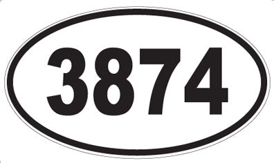 3874 - Oval Sticker