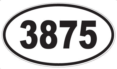 3875 - Oval Sticker