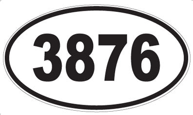 3876 - Oval Sticker