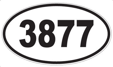 3877 - Oval Sticker