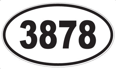3878 - Oval Sticker