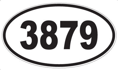 3879 - Oval Sticker