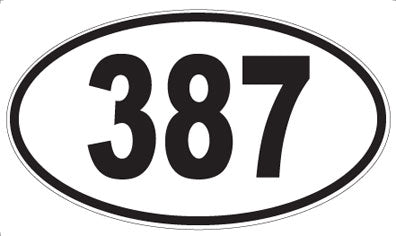 387 - Oval Sticker