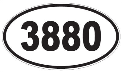 3880 - Oval Sticker