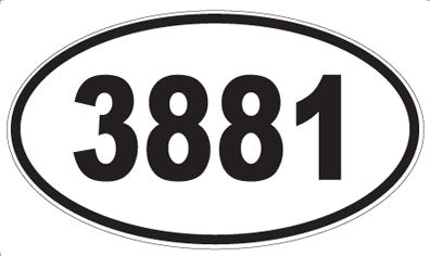 3881 - Oval Sticker
