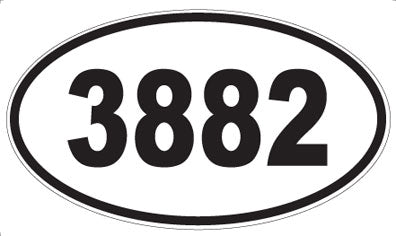 3882 - Oval Sticker