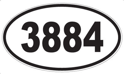 3884 - Oval Sticker