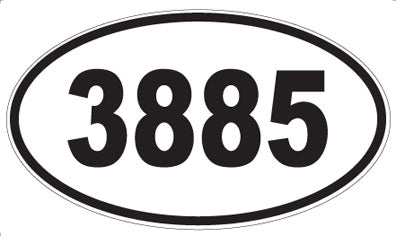3885 - Oval Sticker
