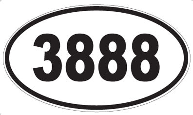 3888 - Oval Sticker
