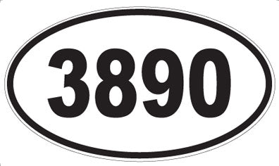 3890 - Oval Sticker
