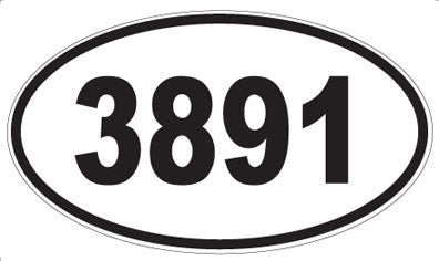 3891 - Oval Sticker