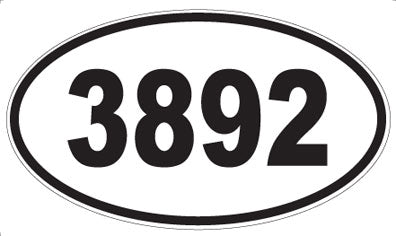 3892 - Oval Sticker
