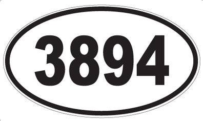 3894 - Oval Sticker