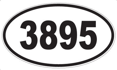 3895 - Oval Sticker