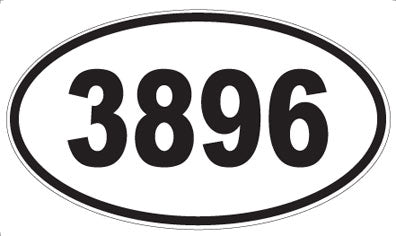 3896 - Oval Sticker