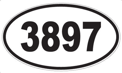 3897 - Oval Sticker