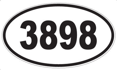 3898 - Oval Sticker