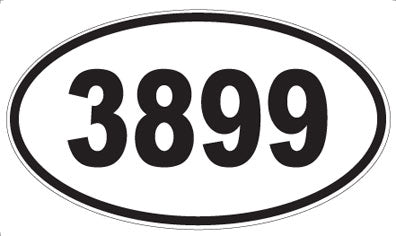 3899 - Oval Sticker
