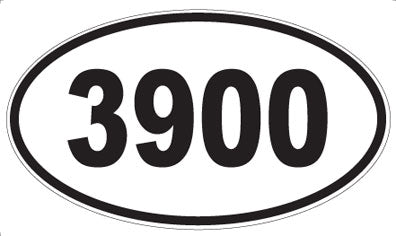 3900 - Oval Sticker