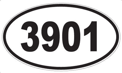3901 - Oval Sticker