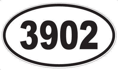 3902 - Oval Sticker