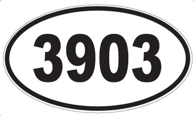 3903 - Oval Sticker