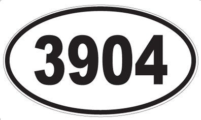 3904 - Oval Sticker