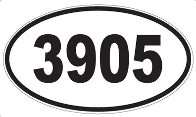 3905 - Oval Sticker
