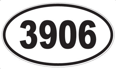 3906 - Oval Sticker
