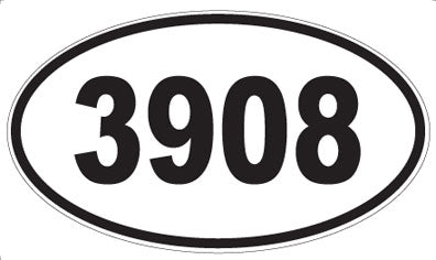 3908 - Oval Sticker