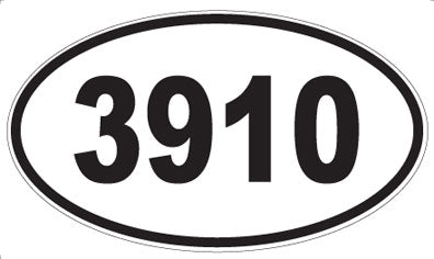 3910 - Oval Sticker