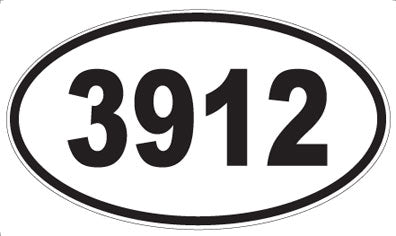 3912 - Oval Sticker