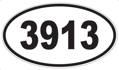 3913 - Oval Sticker