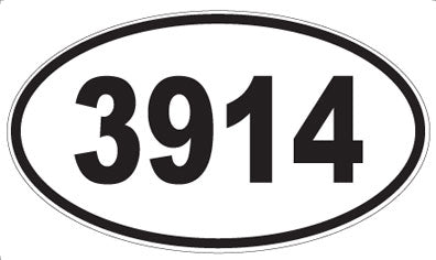 3914 - Oval Sticker