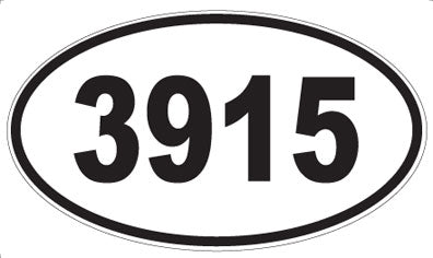 3915 - Oval Sticker