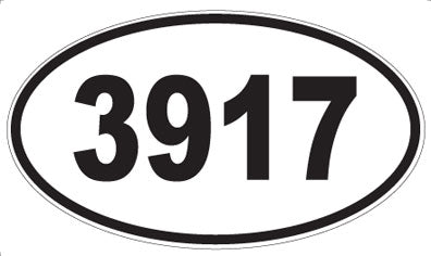 3917 - Oval Sticker
