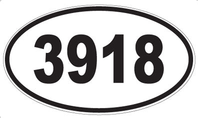 3918 - Oval Sticker
