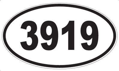 3919 - Oval Sticker