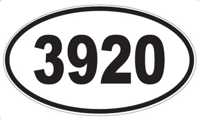 3920 - Oval Sticker