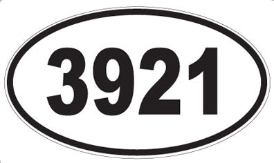 3921 - Oval Sticker