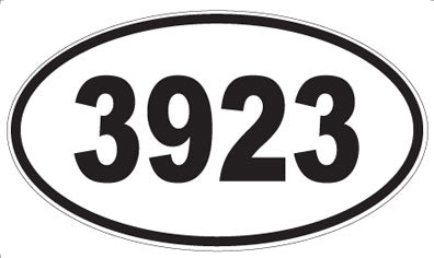 3923 - Oval Sticker