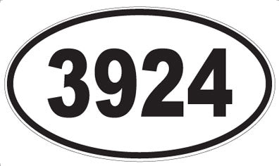 3924 - Oval Sticker