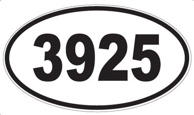 3925 - Oval Sticker