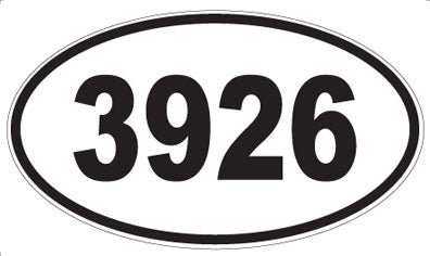 3926 - Oval Sticker