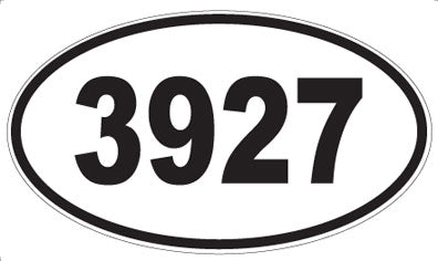 3927 - Oval Sticker