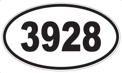 3928 - Oval Sticker